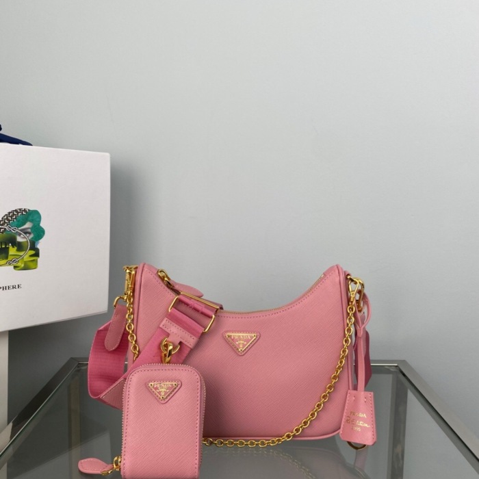 Prada 1BH204 Redition 2005 Women Bags Leather 22*18*6cm