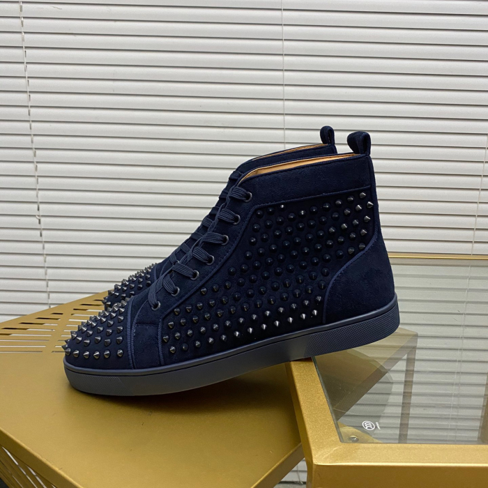 Christian Louboutin Louis Spikes High-Top Sneaker Size 36-46 10-Color