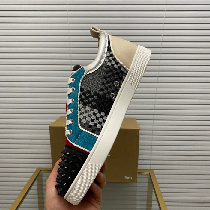 Christian Louboutin Louis Junior Spikes Sneaker Size 36-46  10-Color
