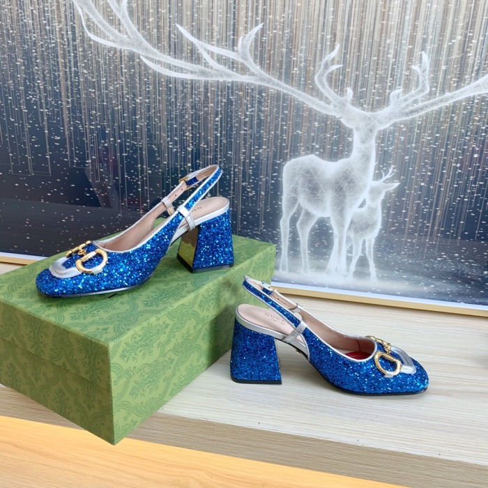 Gucci Slingback With Horsebit Pumps Size 35-41 5-Color