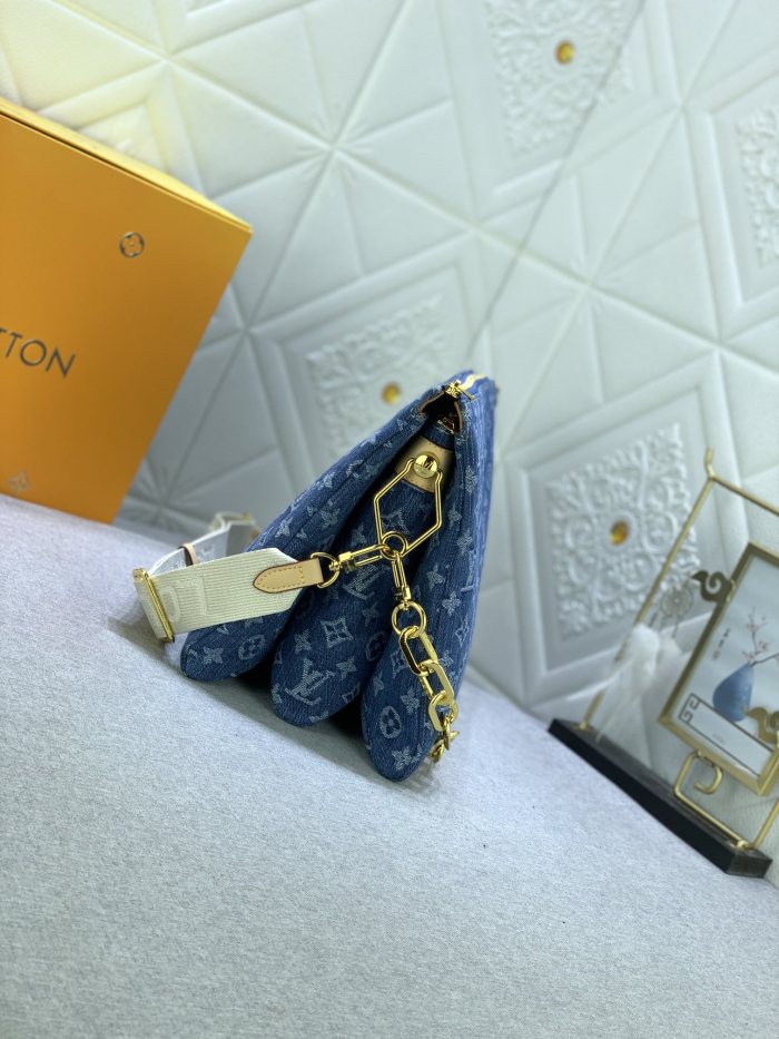 Louis Vuitton Monogram Coussin Denim Cowboy  Shoulder Bags Size 34*24*12cm