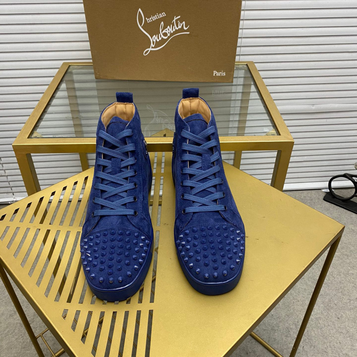 Christian Louboutin Lou Spikes High-Top Sneaker Size 36-46  10-Color