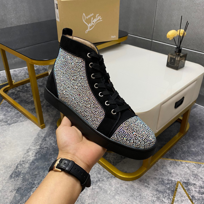 Christian Louboutin Louis High-Top Sneaker Size 36-46  10-Color