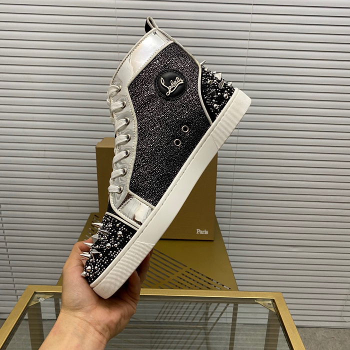 Christian Louboutin Lou Pik Pik High-Top Sneaker Size 36-46  7-Color
