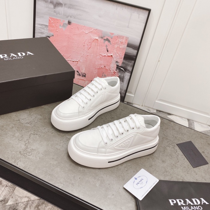 Prada Macro Re-Nylon and Leather Sneaker Size 35-40   2-Color