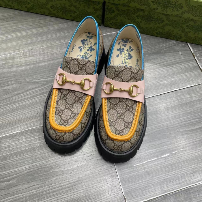 Gucci GG Lug Sole Loafers Size 35-41 3-Color