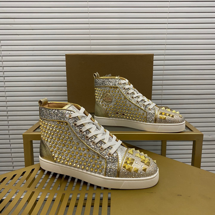 Christian Louboutin Lou Pik Pik High-Top Sneaker Size 36-46  6-Color