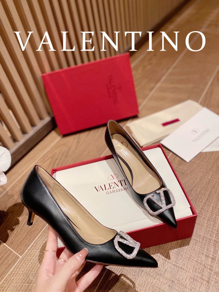 Valentino Vlogo Signature Satin Slingback Pumps Size 35-41 4-Color