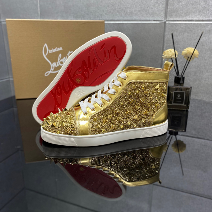 Christian Louboutin Lou Pik Pik High-Top Sneaker Size 36-46  6-Color