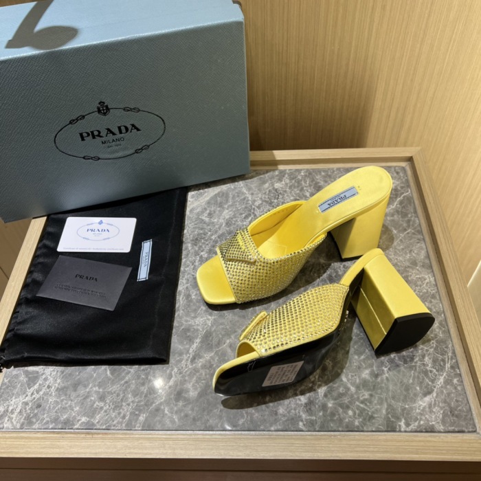 Prada Satin Pumps with Crystals Size 35-41 9-Color