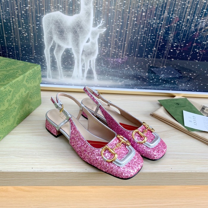 Gucci Slingback With Horsebit Pumps Size 35-41 5-Color