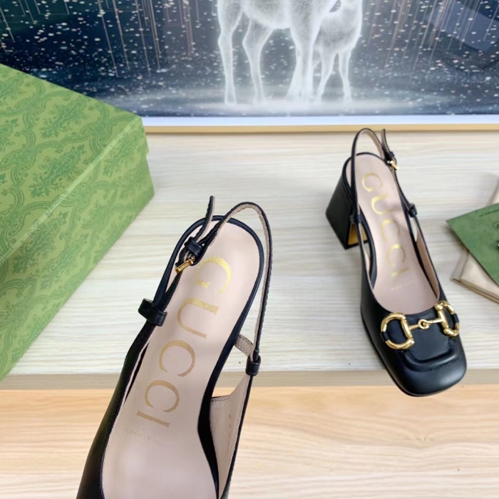 Gucci Slingback With Horsebit Pumps Size 35-41 4-Color