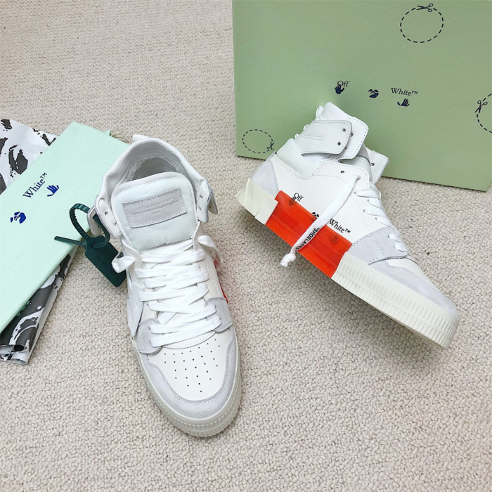 OFF White Floating Arrow High Top Vulc Sneaker Size 36-45   6-Color