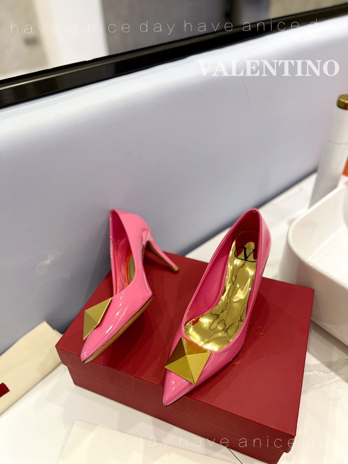Valentino One Stud Patent Leather Pumps Size 35-41 4-Color