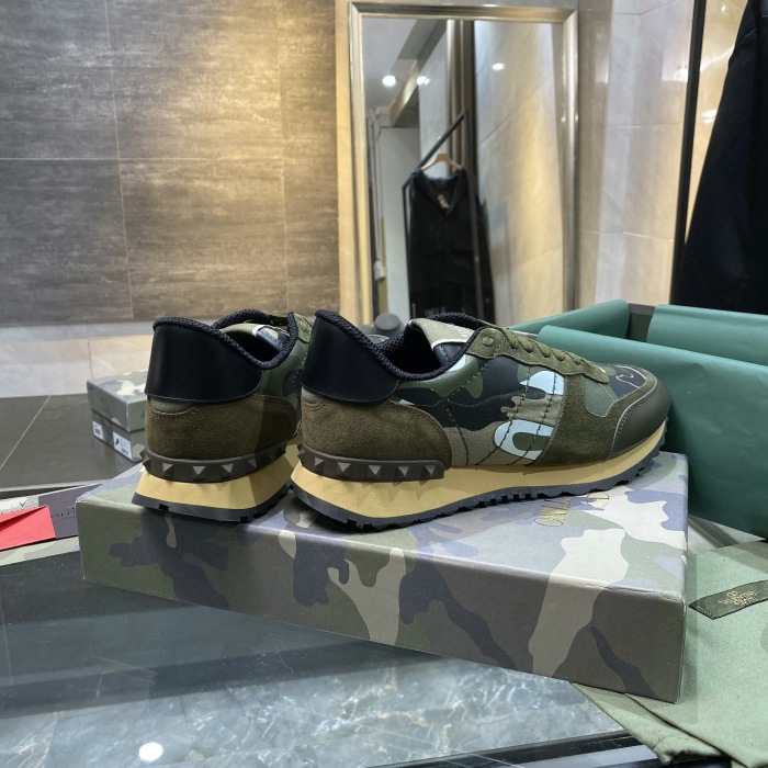 Valentino Camouflage Rockrunner Sneaker Size 39-45   11-Color