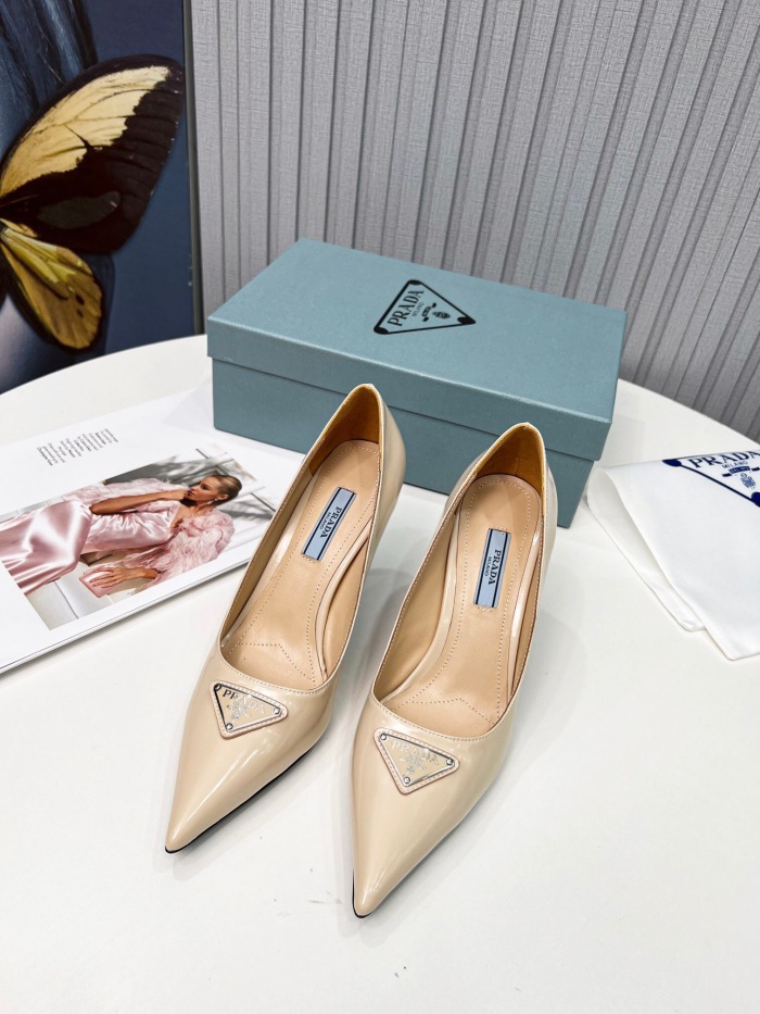 Prada Brushed Leather Pumps Size 35-41 8-Color