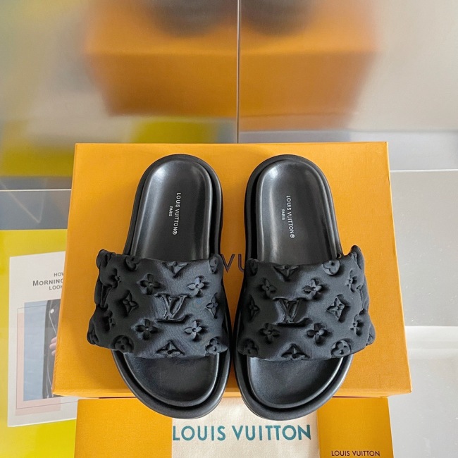 Louis Vuitton Pool Pillow Flat Comfort Slippers Size 36-46 5-Color