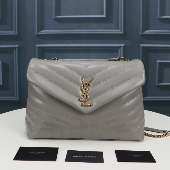 YSL Lou Lou Puffer Women Shoulder Bags Size 24cm