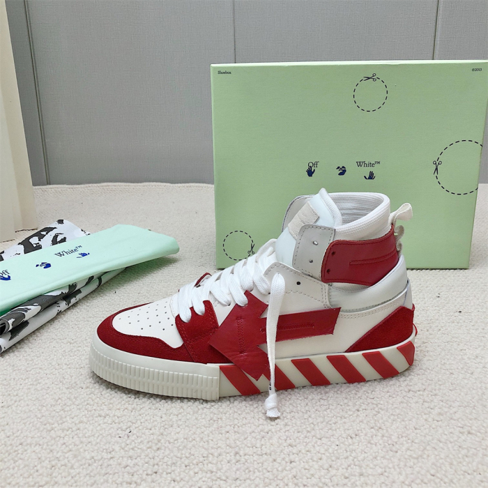 OFF White Floating Arrow High Top Vulc Sneaker Size 36-45   6-Color