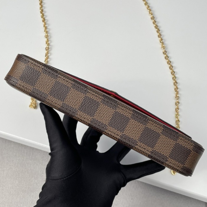 Louis Vuitton N63032 Damier Ebene Women Bags Size 21*12*3cm
