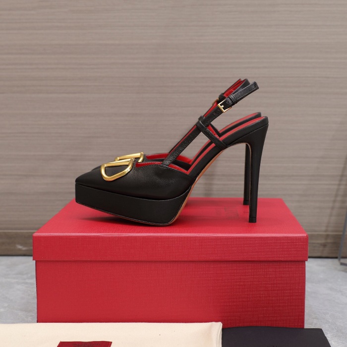 Valentino Vlogo Signature Calfskin Slingback Pumps Size 35-41 4-Color