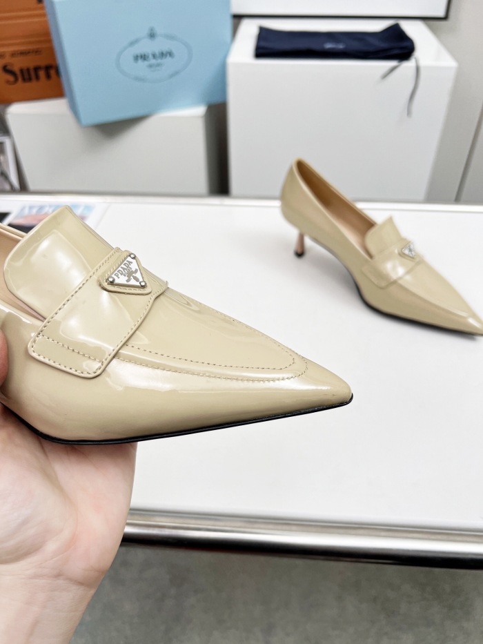 Prada Brushed Leather Slingback Pumps Size 35-41 3-Color