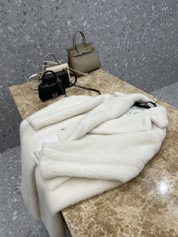 Max Mara Teddy fur long coat Size XS-M