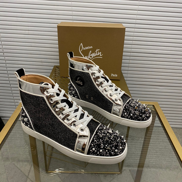 Christian Louboutin Lou Pik Pik High-Top Sneaker Size 36-46  7-Color