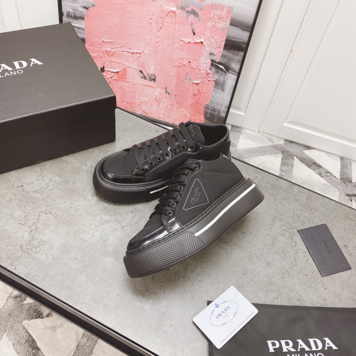 Prada Macro Re-Nylon and Leather Sneaker Size 35-40   2-Color