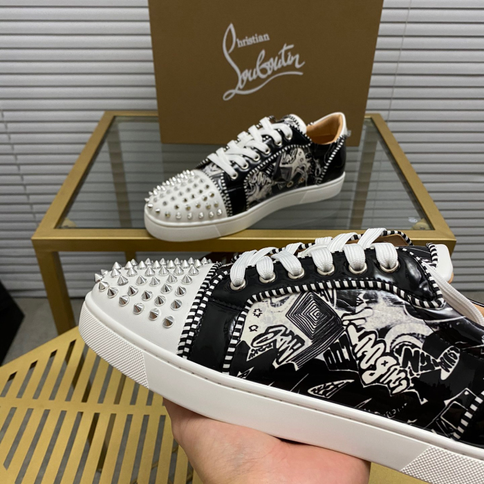 Christian Louboutin Louis Junior Spikes Sneaker Size 36-46  9-Color