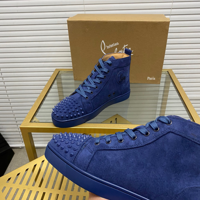 Christian Louboutin Lou Spikes High-Top Sneaker Size 36-46  10-Color