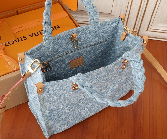 Louis Vuitton M24897 Let Go PM Denim Cowboy Shopping Bags Size 28*23*10.5cm