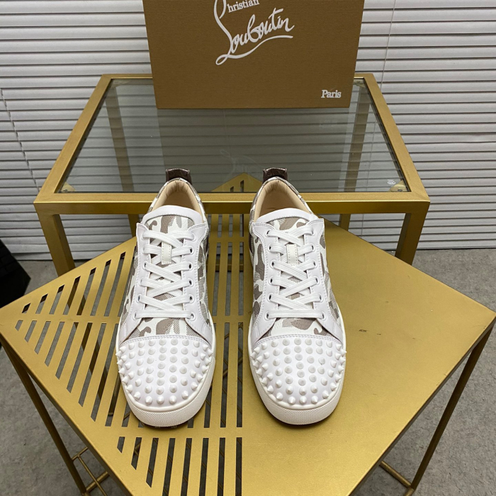 Christian Louboutin Louis Junior Spikes Sneaker Size 36-46  9-Color