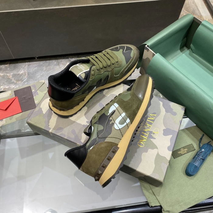 Valentino Camouflage Rockrunner Sneaker Size 39-45   11-Color