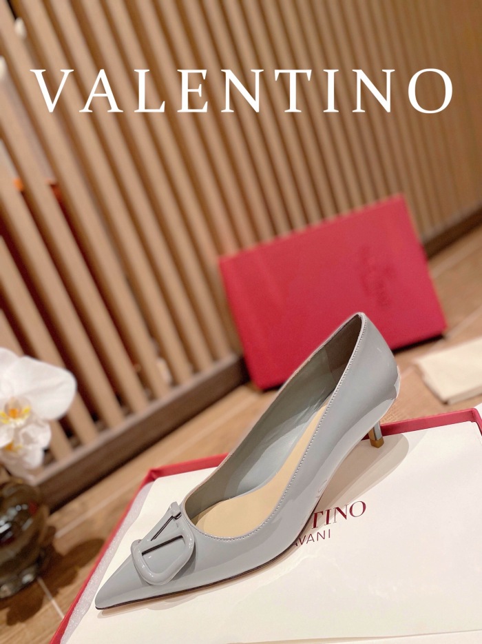 Valentino Vlogo Signature Patent Leather Slingback Pumps Size 35-41 4-Color
