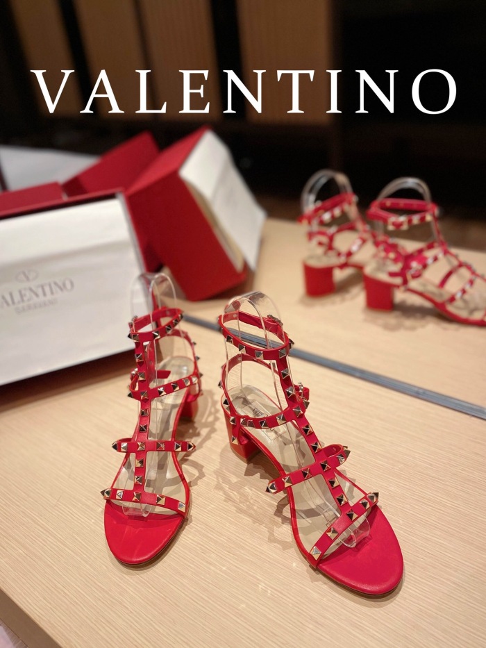 Valentino Rockstud Calfskin Ankle Strap Pumps Size 35-41 6-Color