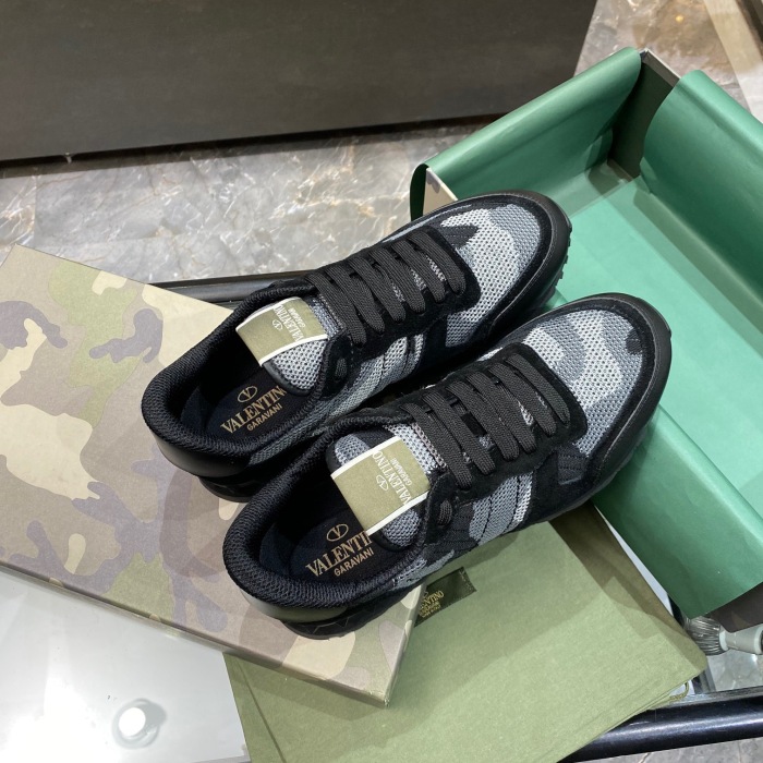 Valentino Mesh Fabric Camouflage Sneaker Size 39-45   5-Color