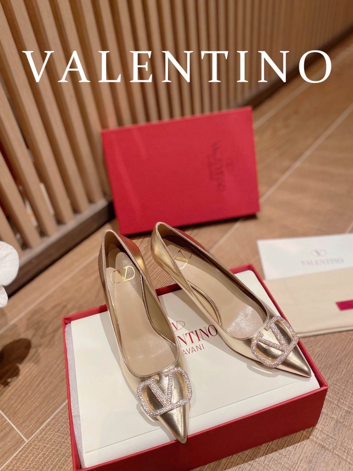 Valentino Vlogo Signature Satin Slingback Pumps Size 35-41 4-Color
