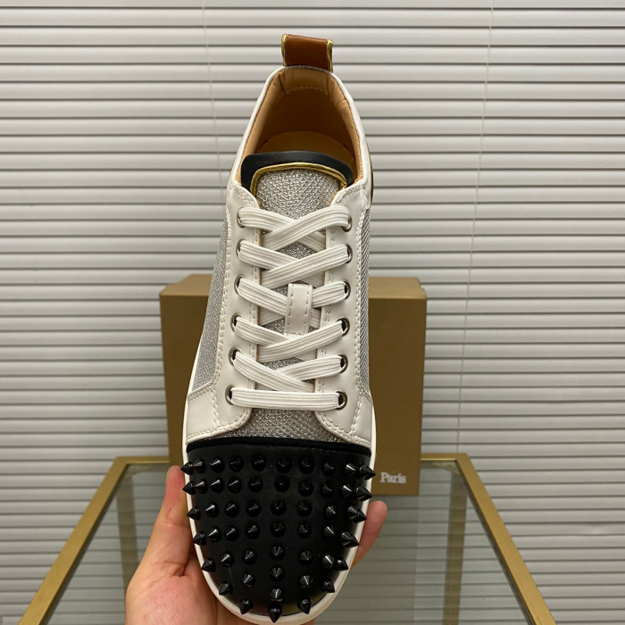 Christian Louboutin Louis Junior Spikes Sneaker Size 36-46  10-Color