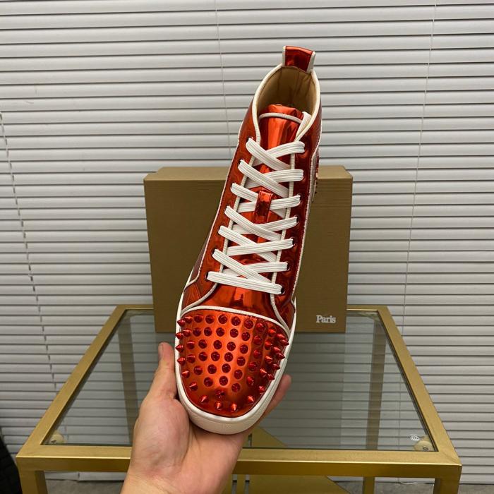 Christian Louboutin Louis Spikes High-Top Sneaker Size 36-46  5-Color