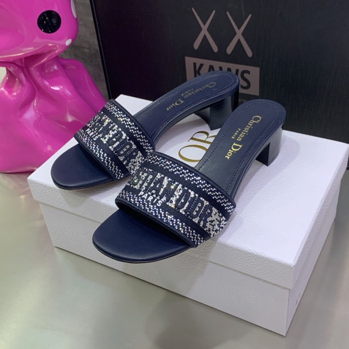 Dior Dway with Diamond Heeled Sandal Pumps Size 35-41 7-Color
