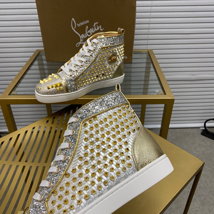 Christian Louboutin Lou Pik Pik High-Top Sneaker Size 36-46  6-Color