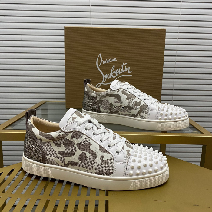 Christian Louboutin Louis Junior Spikes Sneaker Size 36-46  9-Color