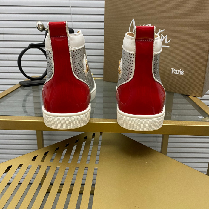 Christian Louboutin Lou Spikes High-Top Sneaker Size 36-46  10-Color