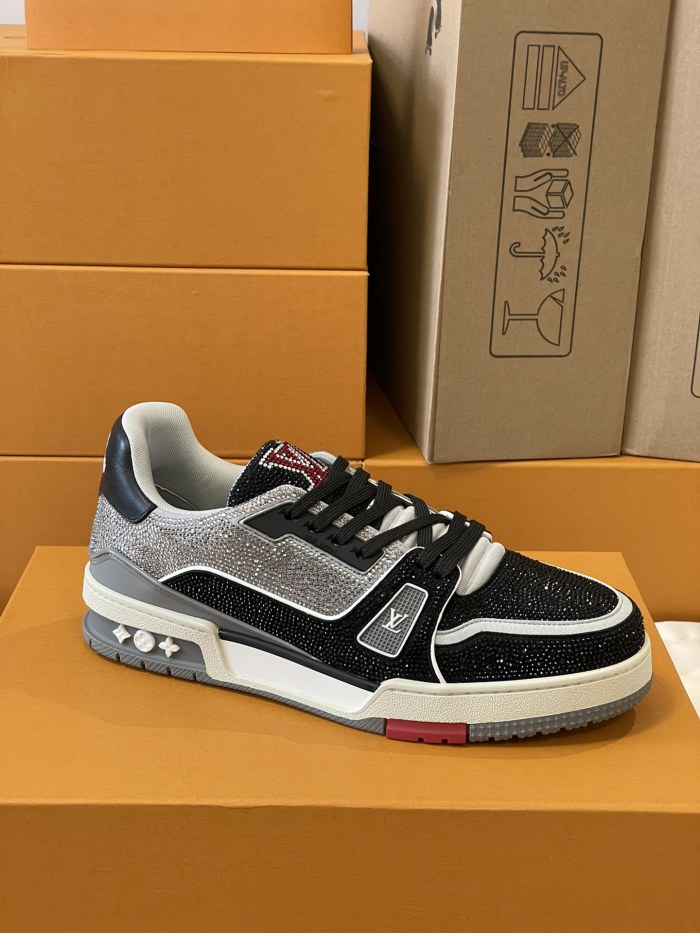 Louis Vuitton LV Trainer Diamond Sneaker Size 36-46