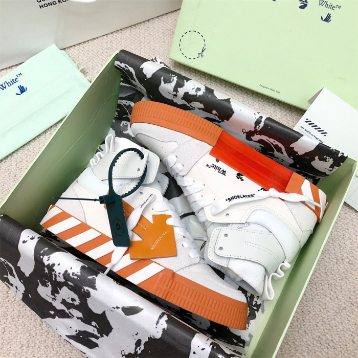 OFF White Floating Arrow High Top Vulc Sneaker Size 36-45   6-Color