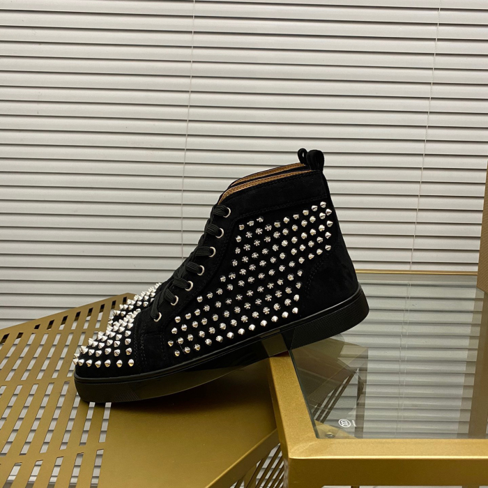Christian Louboutin Louis Spikes High-Top Sneaker Size 36-46 10-Color