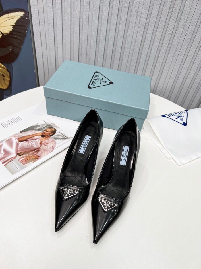 Prada Brushed Leather Pumps Size 35-41 8-Color