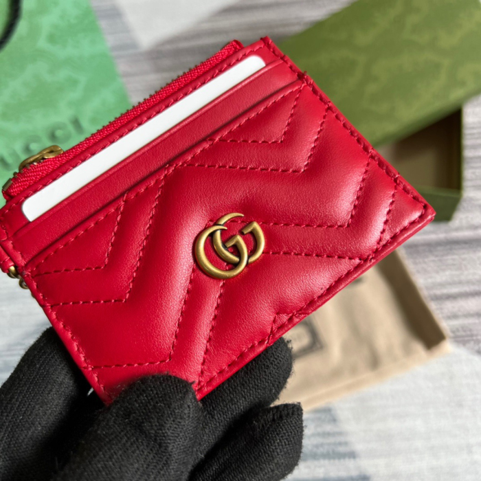 Gucci GG Marmont keychain wallet Size 10*7.5*1cm Style: 627064