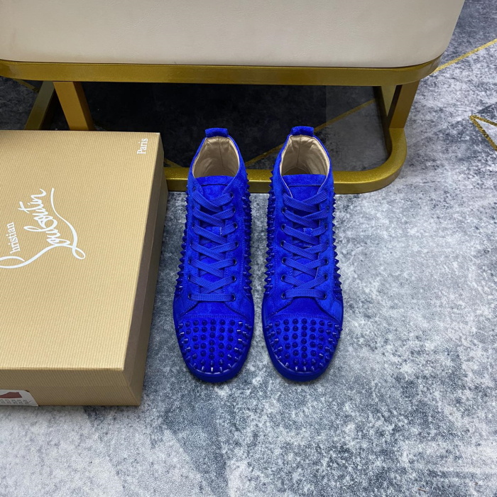 Christian Louboutin Louis Spikes High-Top Sneaker Size 36-46 4-Color